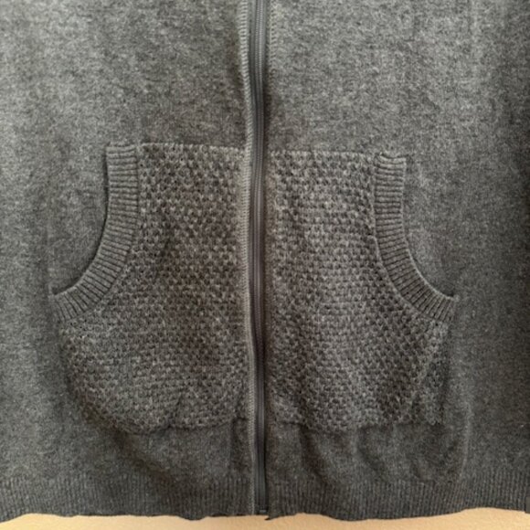 Eddie Bauer Zip Sweater Hoodie  EUC Womens size L Gray - Picture 7 of 9